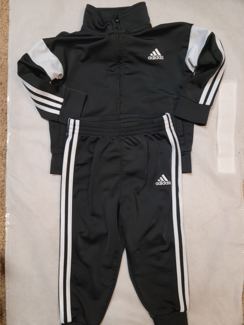 Adidas Black White Tracksuit 18m